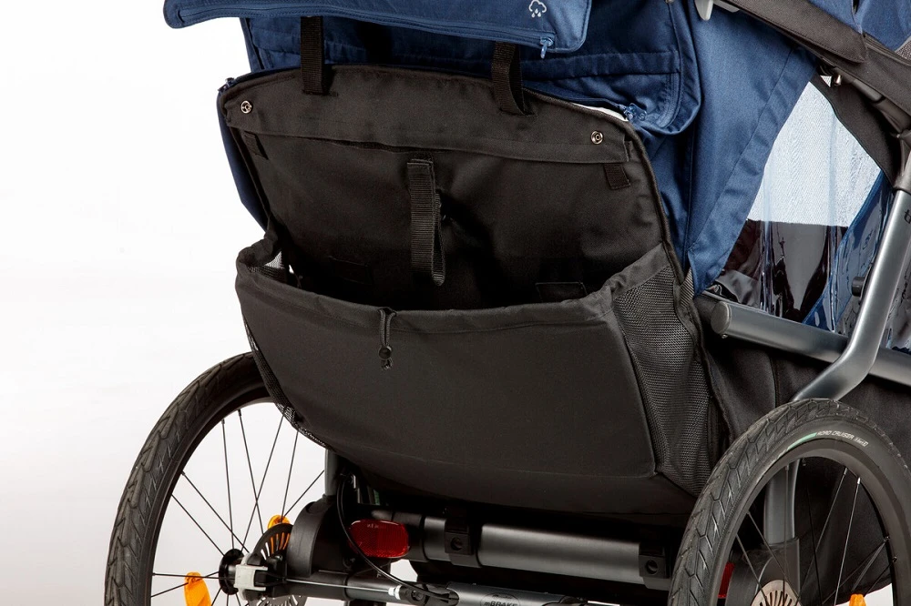 TFK Velo + Deichsel, Fahrradanhänger-Zwillingskinderwagen, Marine-schwarz 8 TFK Velo + Deichsel, Fahrradanhänger-Zwillingskinderwagen, Marine-schwarz – Bild 8